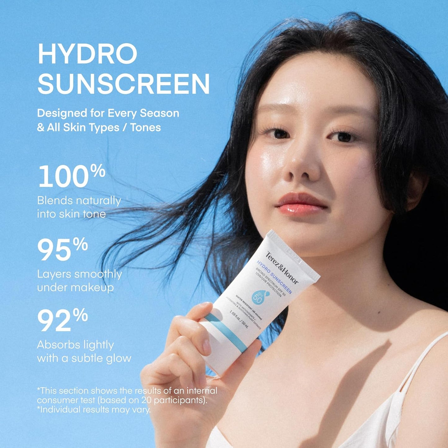 Sunscreen for Face: Hydrating Face Sunscreen Broad Spectrum SPF 50 with UVA/UVB Protection - Moisturizing, Soothing, Water-Resistant, No-White Cast & Non-Greasy - Korean Sun Care 1.69Oz