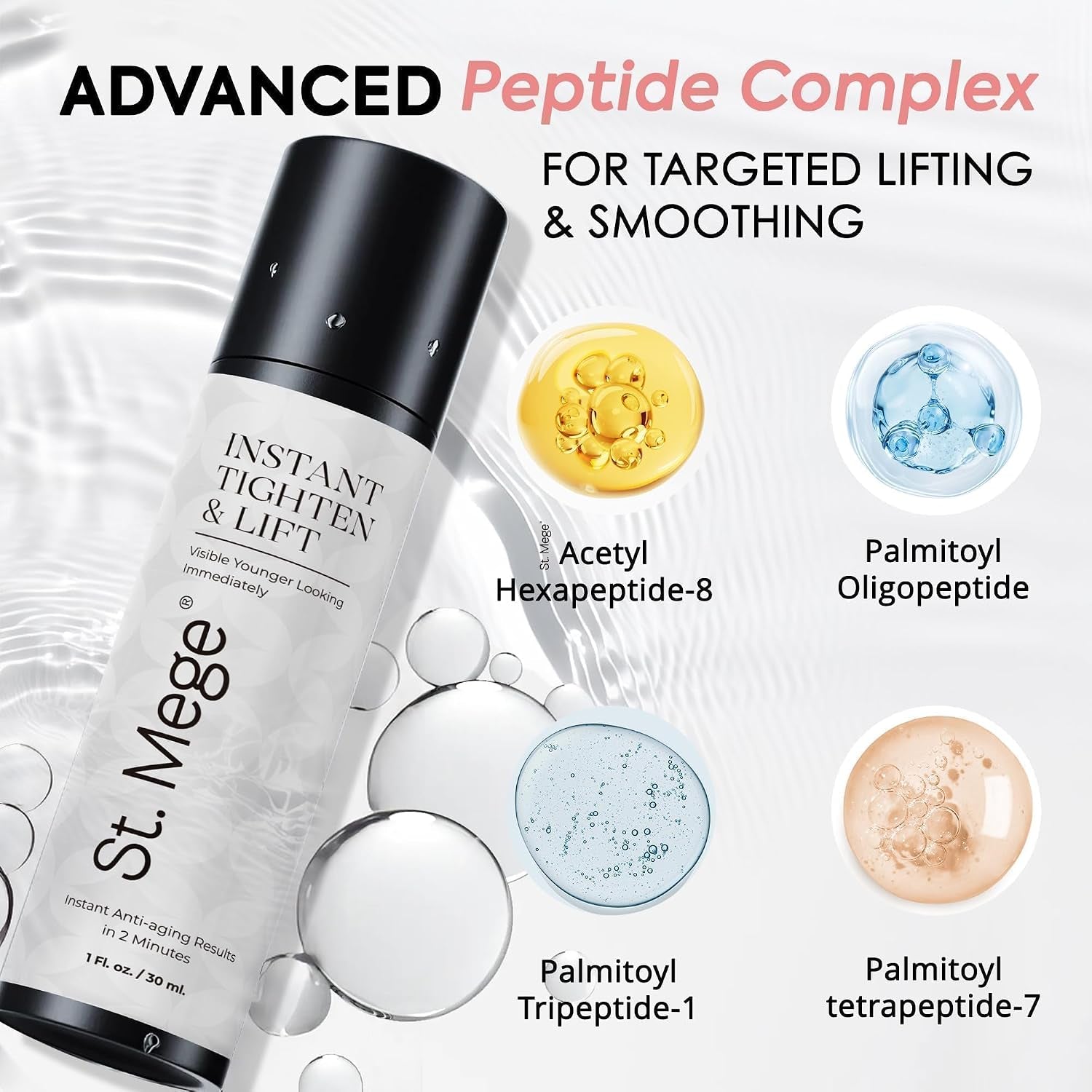Instant Eye & Face Lift Cream: Rapid under Eye Bags Wrinkle Smile Lines Forehead Lines Remover - Temporary Firming & Tightening Treatment in 2 Minutes, 1 Fl. Oz.