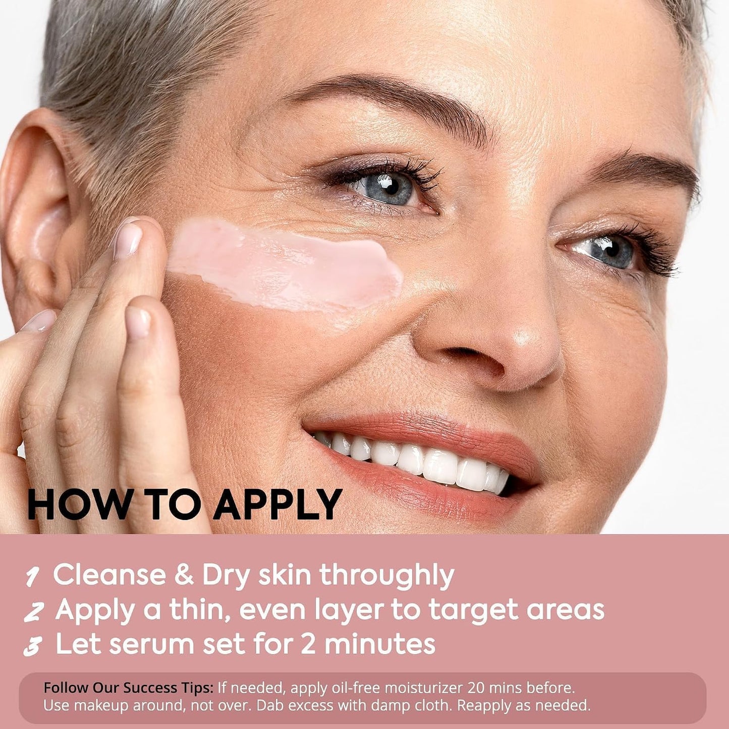 Instant Eye & Face Lift Cream: Rapid under Eye Bags Wrinkle Smile Lines Forehead Lines Remover - Temporary Firming & Tightening Treatment in 2 Minutes, 1 Fl. Oz.