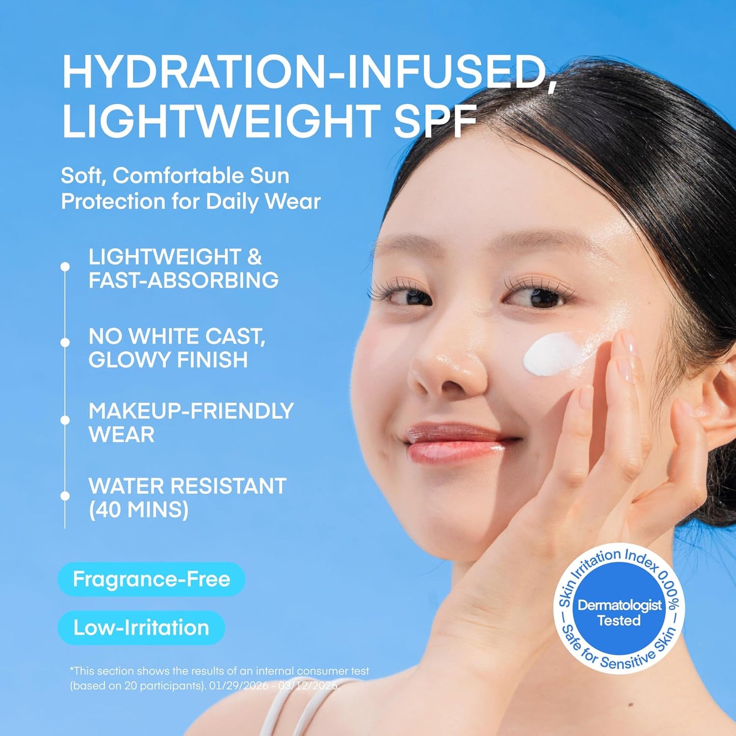 Sunscreen for Face: Hydrating Face Sunscreen Broad Spectrum SPF 50 with UVA/UVB Protection - Moisturizing, Soothing, Water-Resistant, No-White Cast & Non-Greasy - Korean Sun Care 1.69Oz
