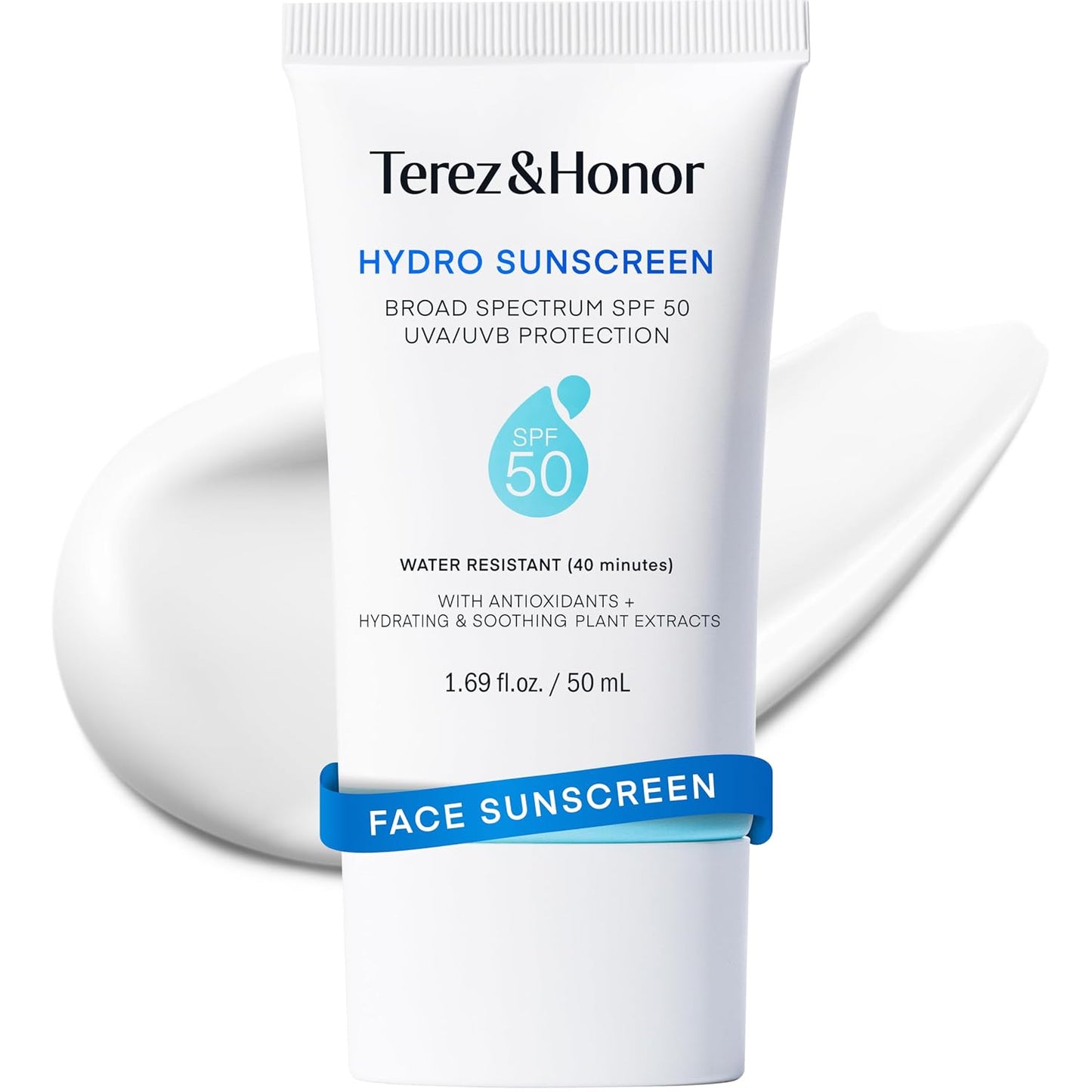 Sunscreen for Face: Hydrating Face Sunscreen Broad Spectrum SPF 50 with UVA/UVB Protection - Moisturizing, Soothing, Water-Resistant, No-White Cast & Non-Greasy - Korean Sun Care 1.69Oz